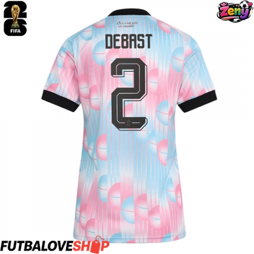 Dres Belgicko Zeno Debast #2 Preč pre Ženy MS 2026 Krátky Rukáv
